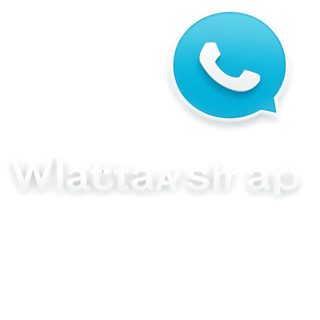 whatsapp logo in light blue color