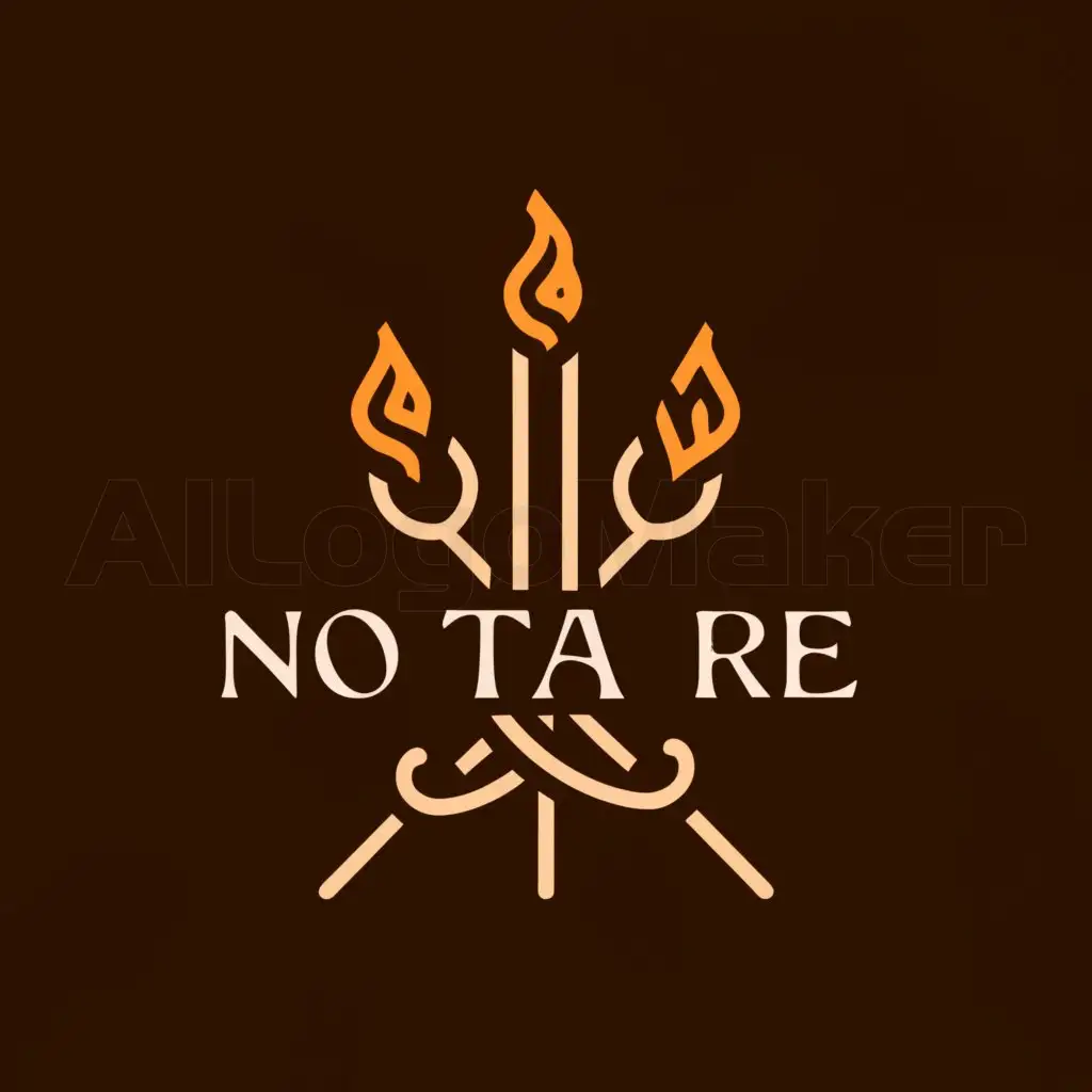a logo design,with the text "No ta re", main symbol:candles,Minimalistic,clear background