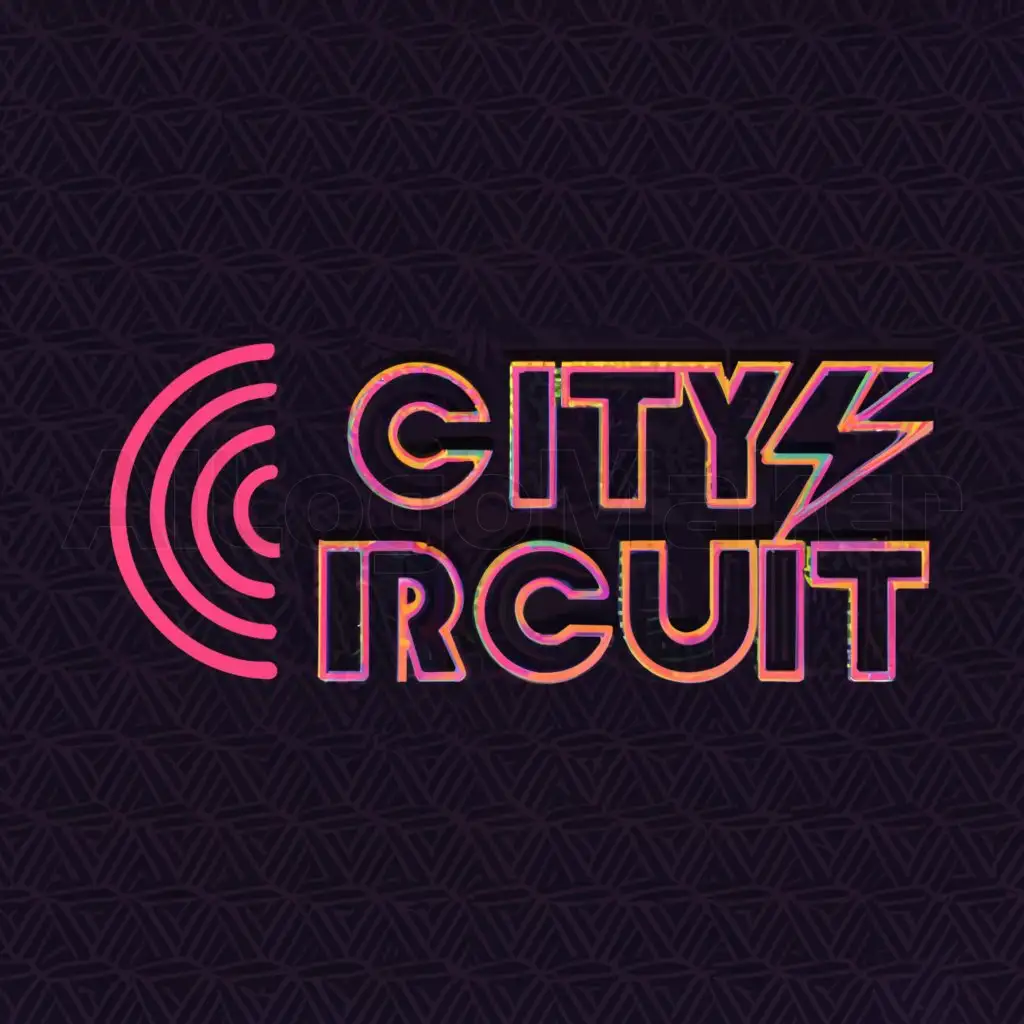 a logo design,with the text "City-Circuit", main symbol:Rave ,third eye ,thunder ,dj groove text form,complex,be used in Events industry,clear background