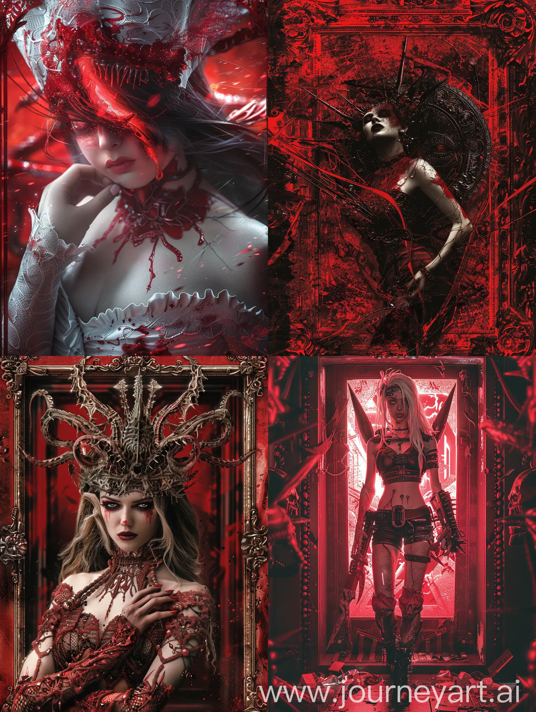 Ethereal-Cosmic-Horror-Goddess-Framed-in-Red-Surreal-Par-Olofsson-Style-Art