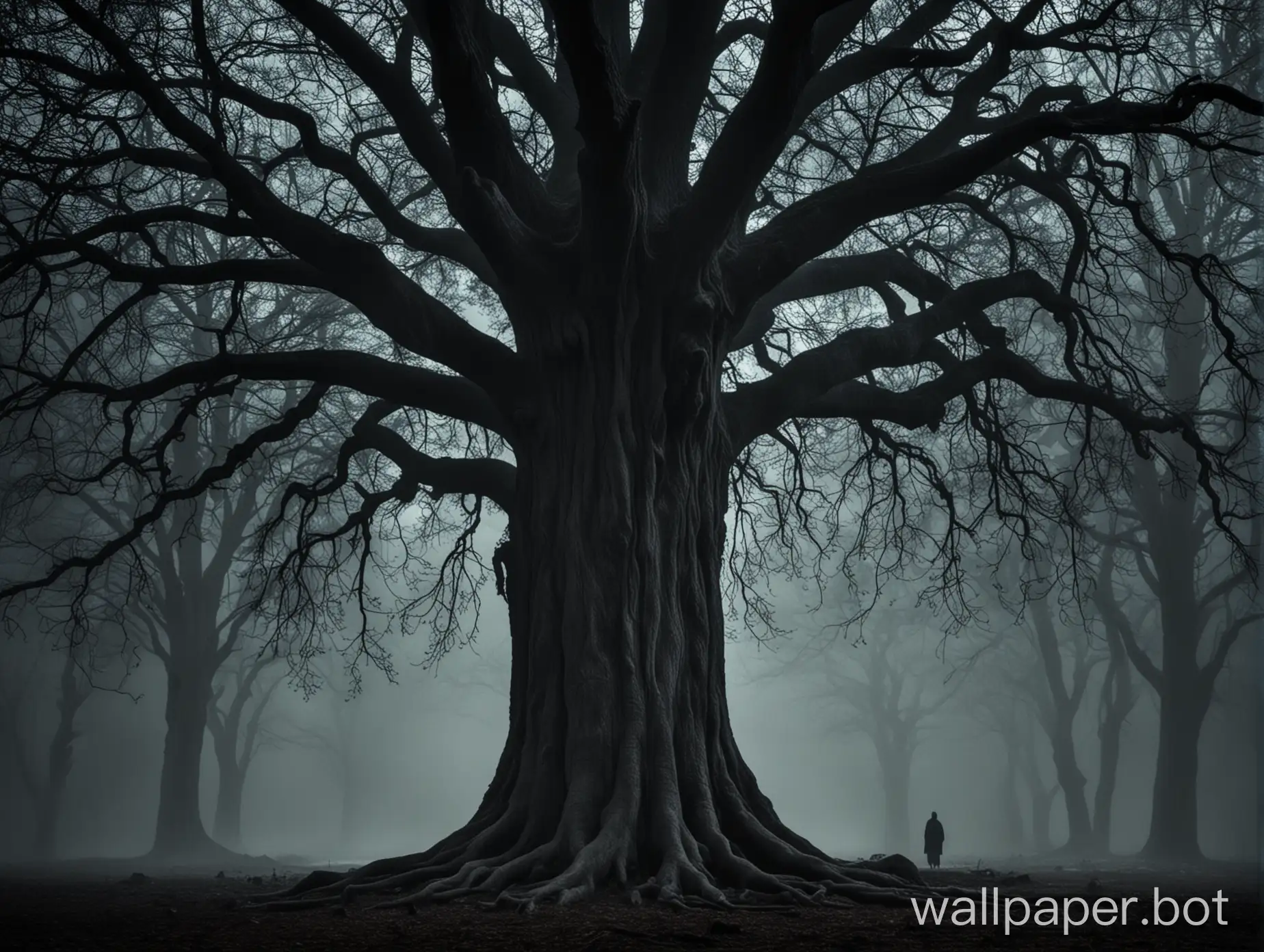 Eerie-Enchantment-Majestic-Tree-Amidst-Darkness-and-Jinn-Presence