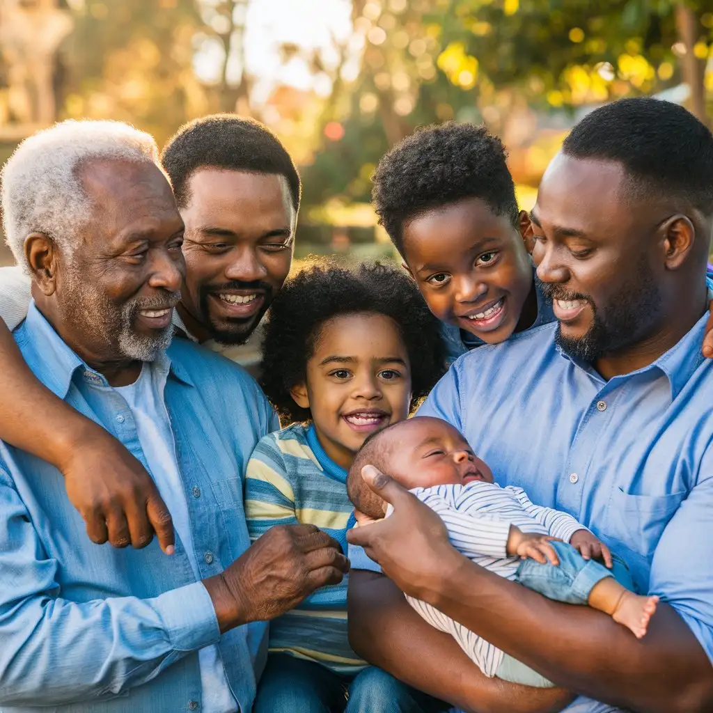 Four Generations of Black Men A Fathers Love Captured