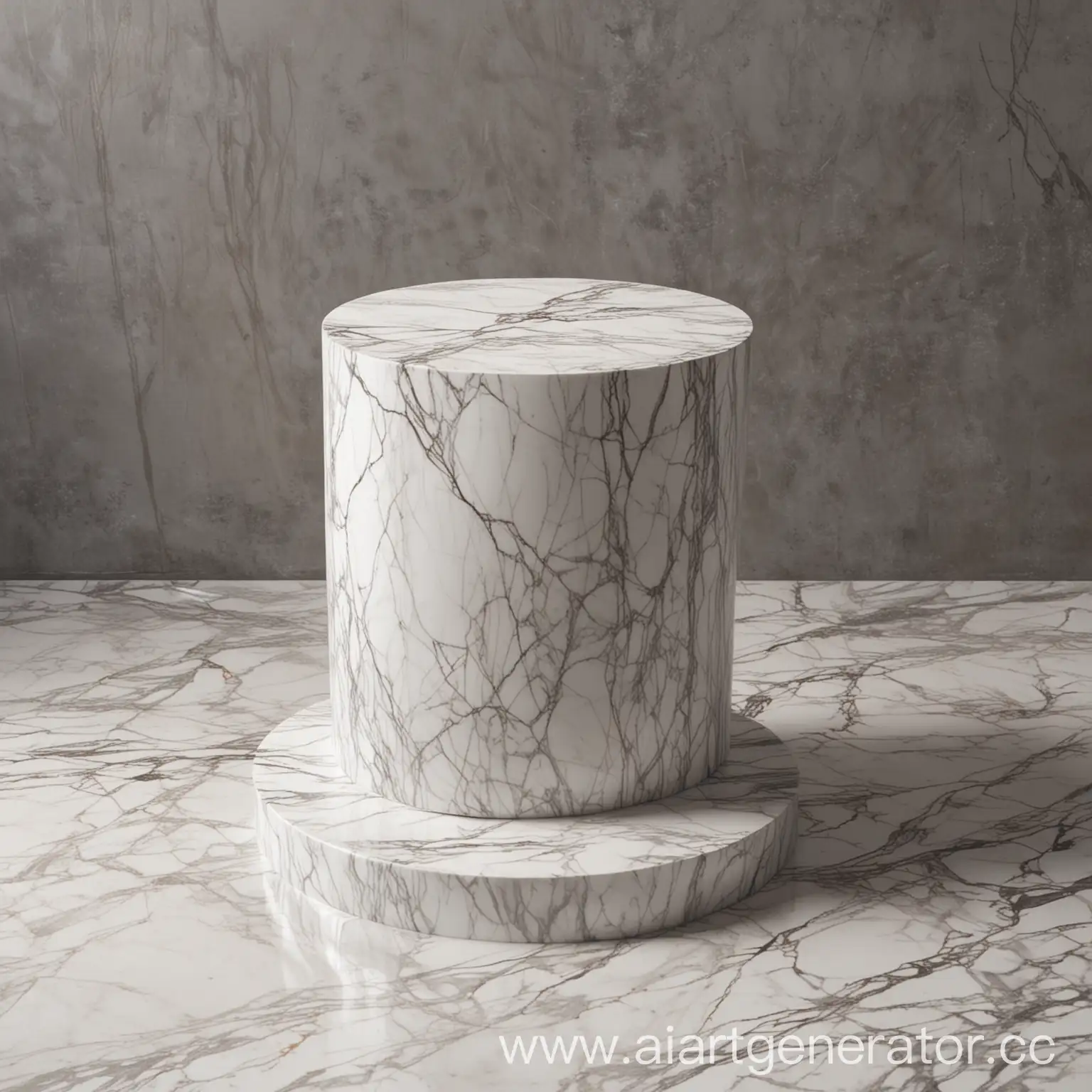 White-Marble-Round-Podium