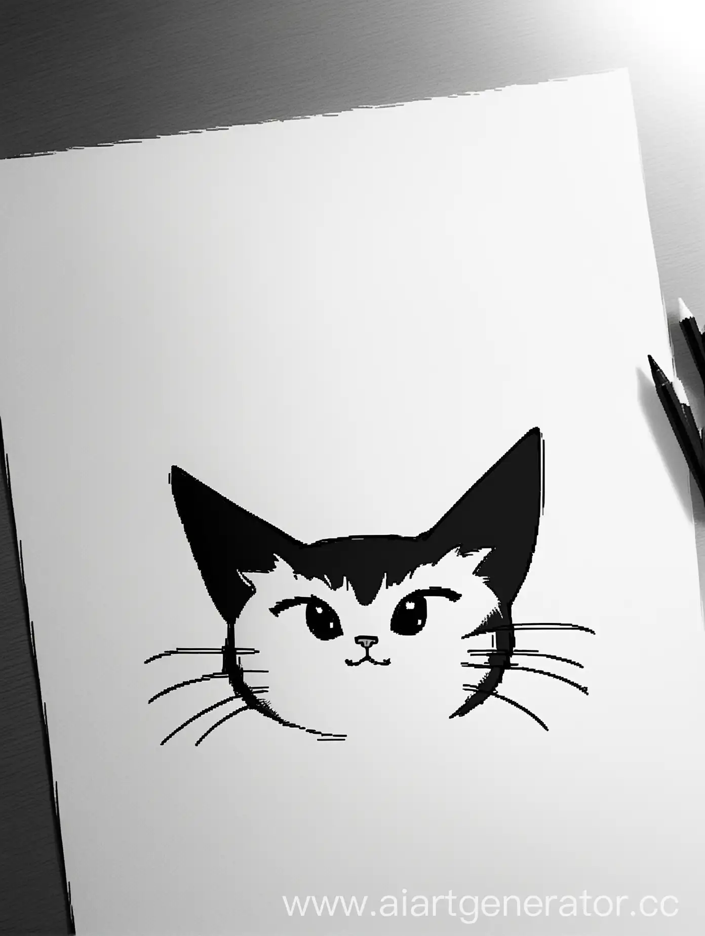 game, cat, drawing, avatar, black and white, simple