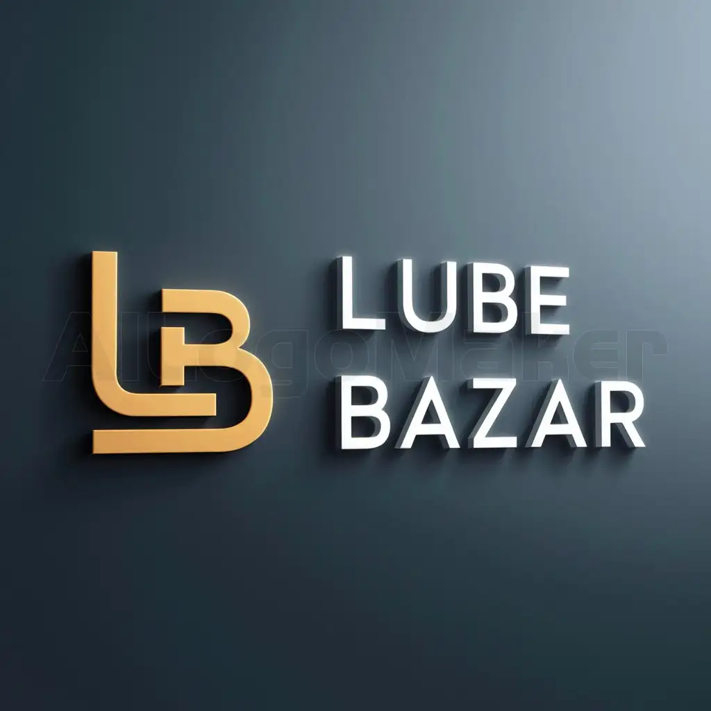 a logo design,with the text "Lube Bazar", main symbol:LB,Moderate,clear background