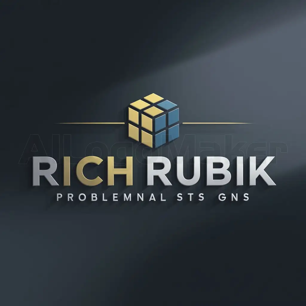 LOGO-Design-For-Rich-Rubik-Bold-Text-with-Rubik-Cube-Symbol-for-Financial-Industry