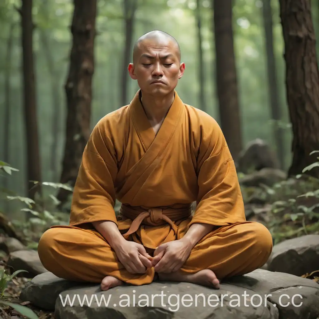 Shaolin-Monk-Meditating-Amidst-Ninja-Ambush