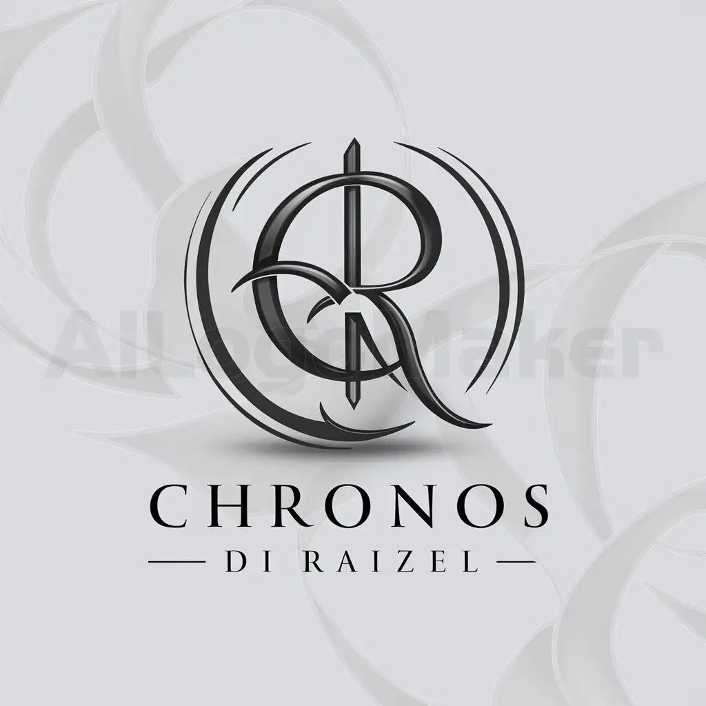LOGO-Design-for-Chronos-Di-Raizel-Elegant-Script-with-Quill-Pen-Emblem