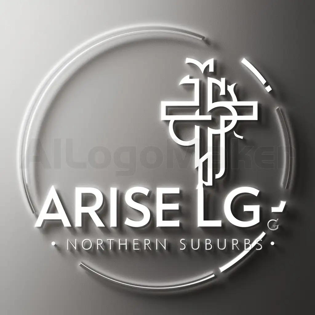 a circular logo design,with the text 'Arise LG Northern Suburbs', main symbol:Christian,complex,be used in Christian industry,clear background.