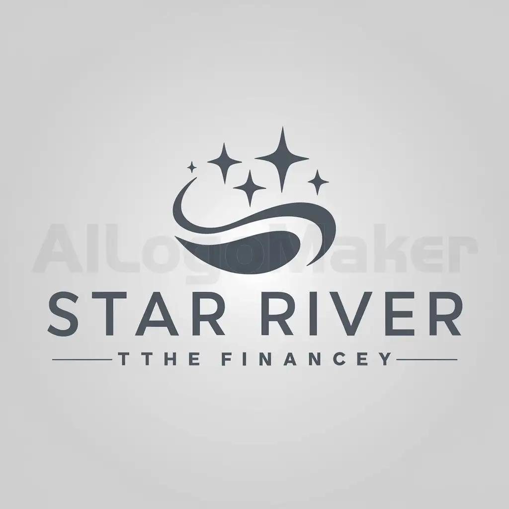 a logo design,with the text "Star River", main symbol:Stars, river,Minimalistic,be used in finance industry,clear background