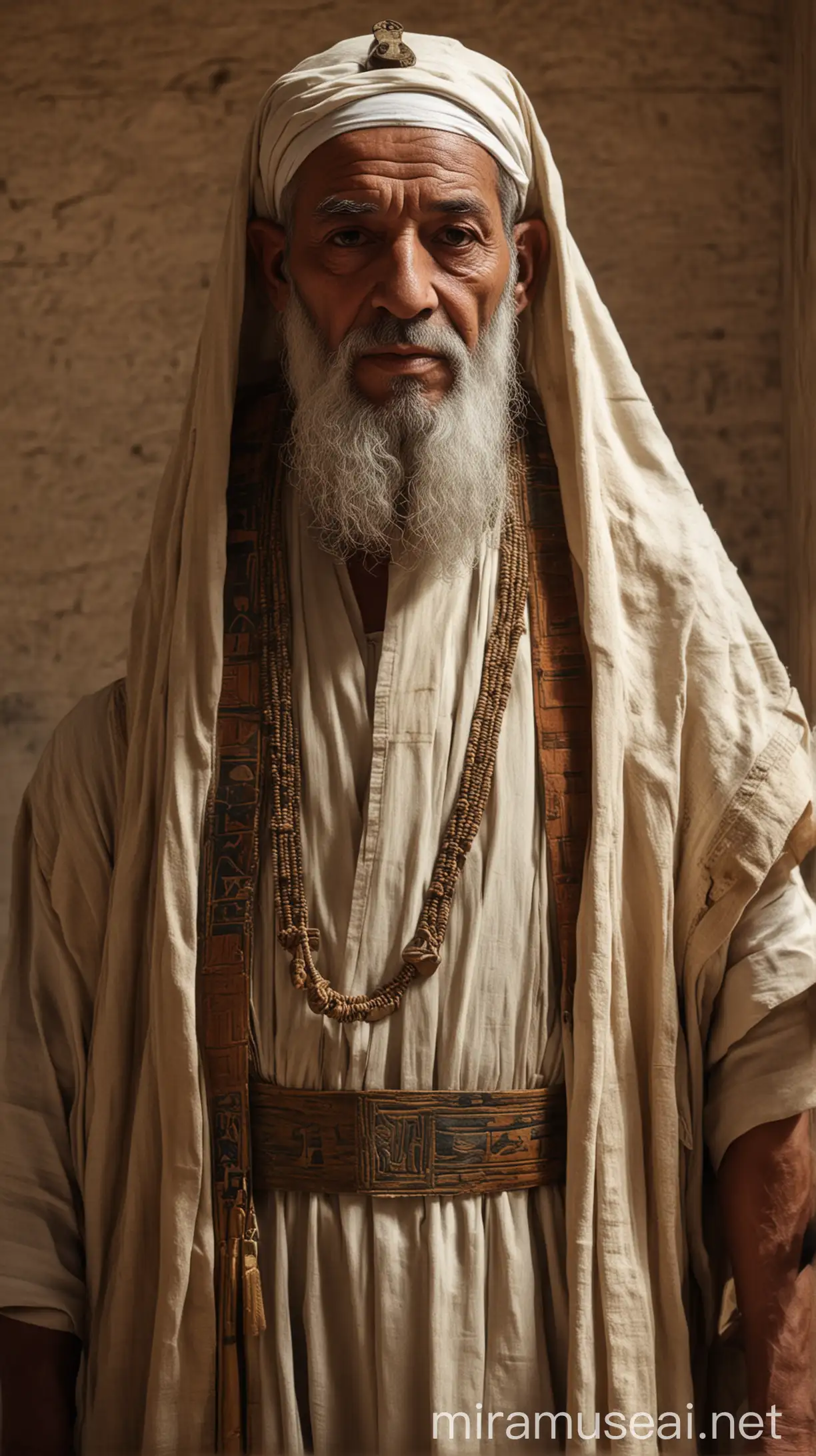 An old Egyptian priest in ancient world 