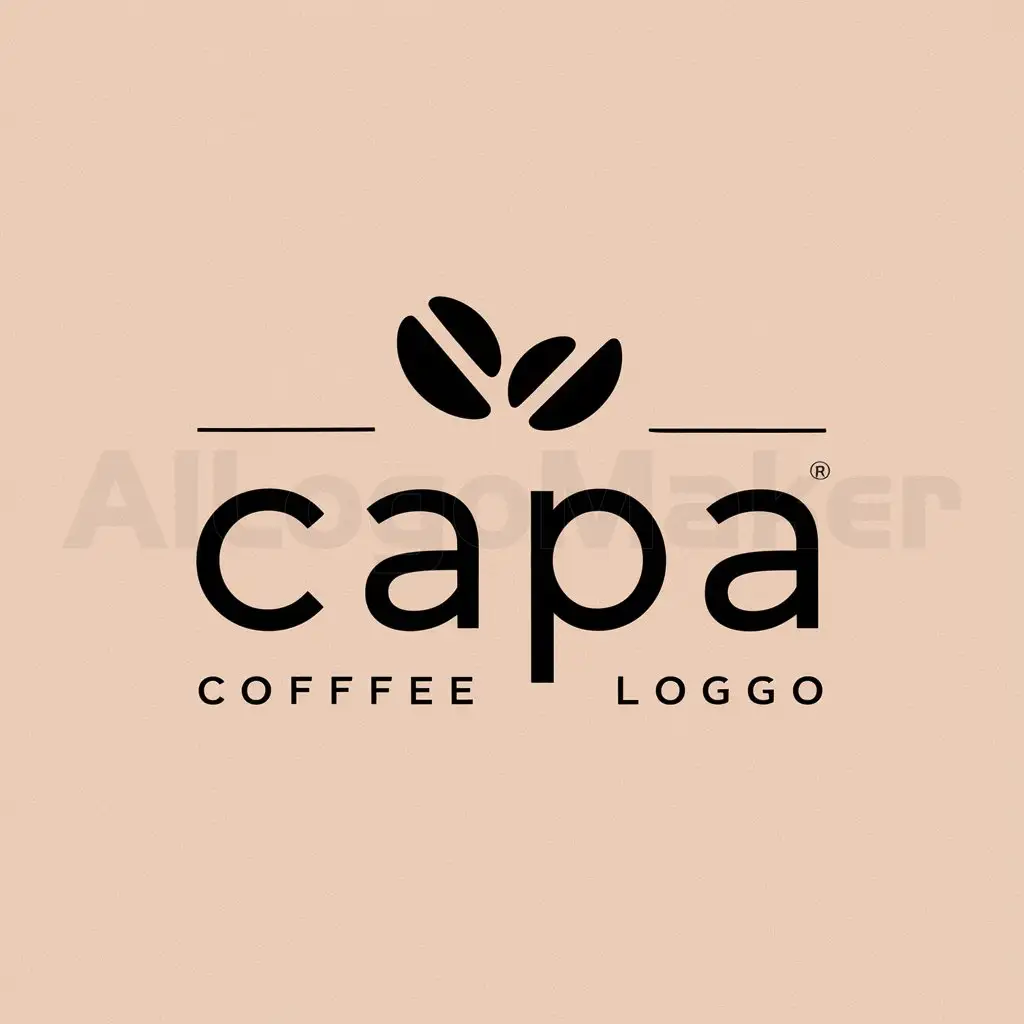 a logo design,with the text "CAPA", main symbol:grains of coffee,Moderate,be used in Others industry,clear background