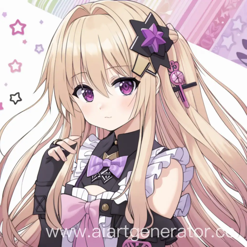 Anime-Girl-with-Long-Voluminous-Hair-and-Yami-Kawaii-Style-Featuring-Pink-and-Purple-Colors