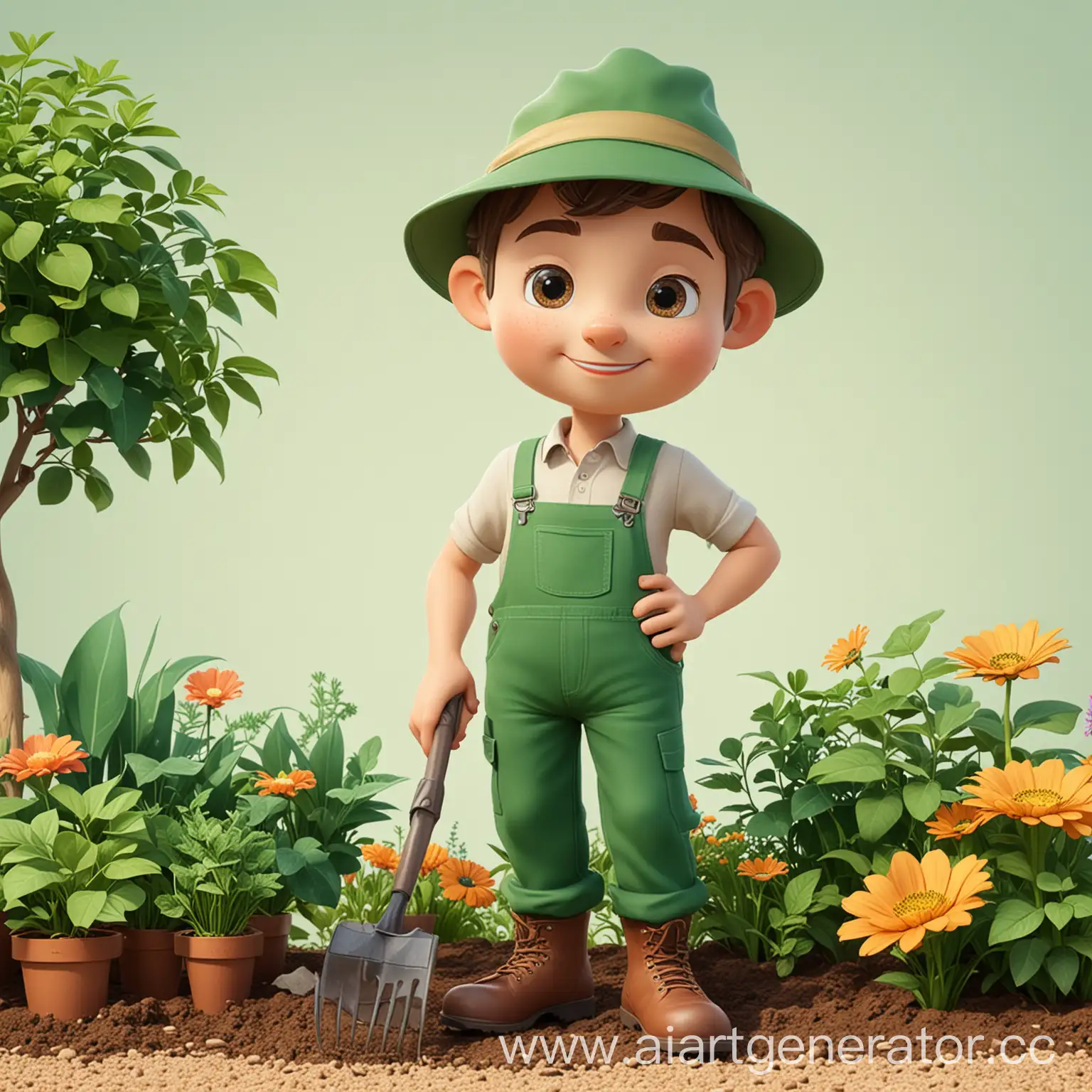 Friendly-Cartoon-Gardener-Illustration-for-Presentations