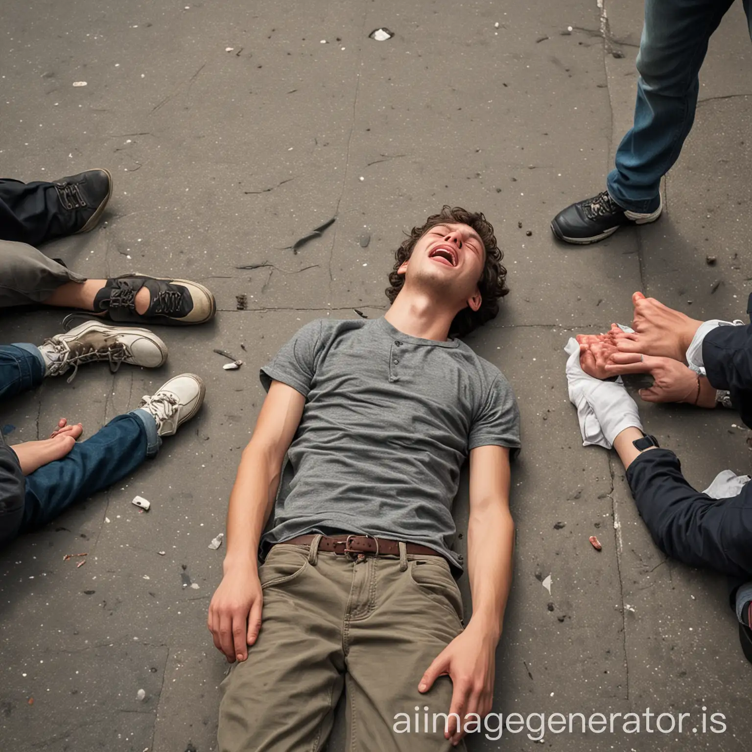 Young-Man-Having-Seizure-Surrounded-by-Astonished-Bystanders