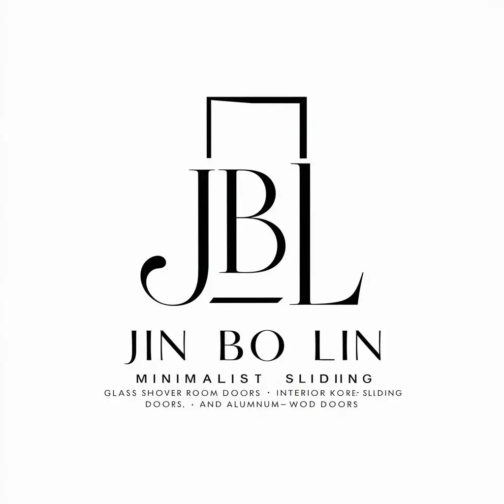 LOGO-Design-for-Jin-Bo-Lin-Minimalistic-Sliding-Doors-in-Elegant-Abbreviated-Style