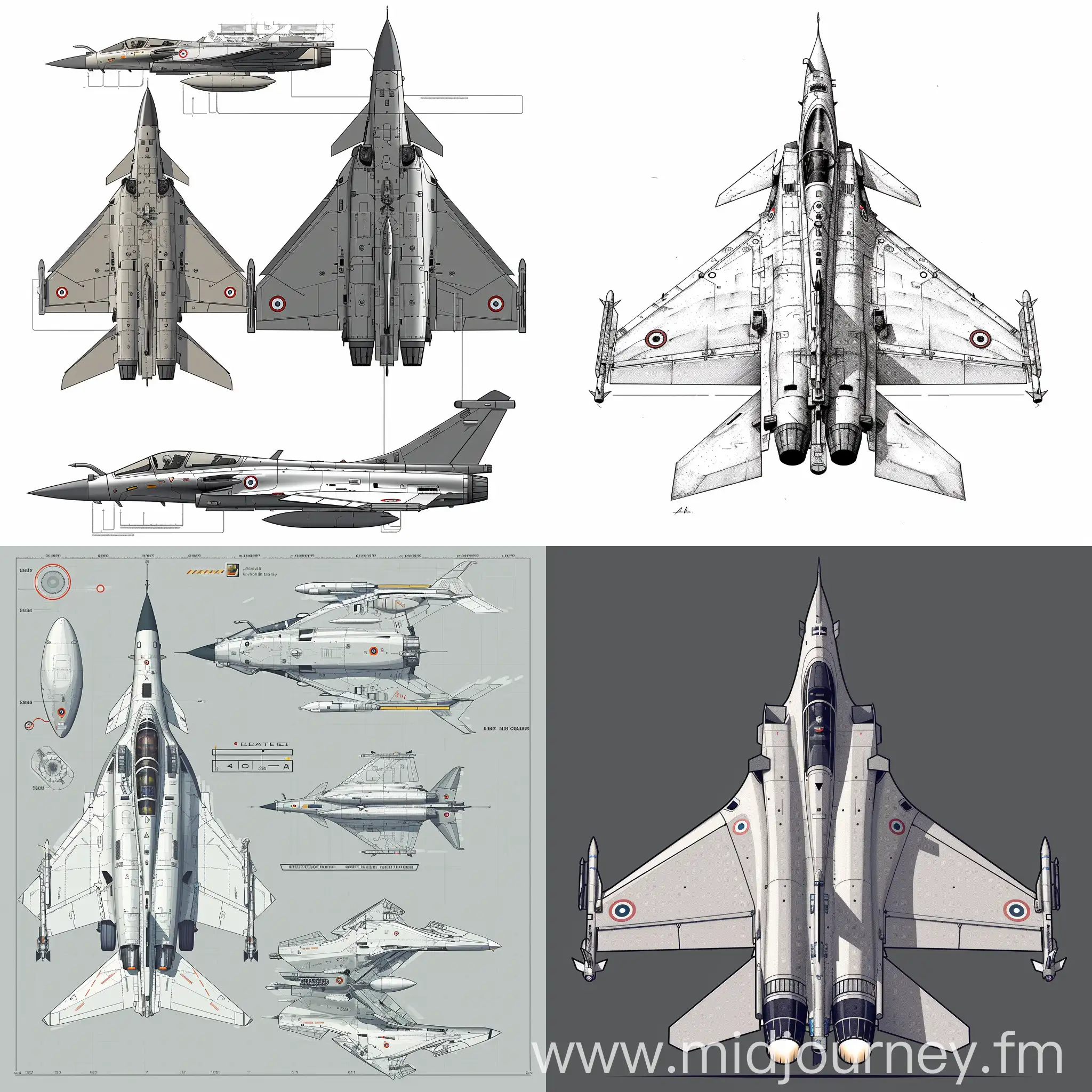 Dassault Rafale Vector Illustration in 11 Aspect Ratio | JourneyArt