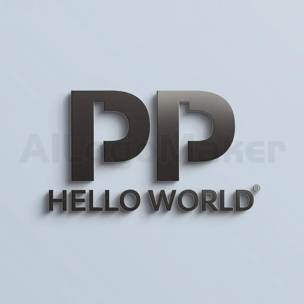 a logo design,with the text "PP", main symbol:hello world,Moderate,be used in Others industry,clear background
