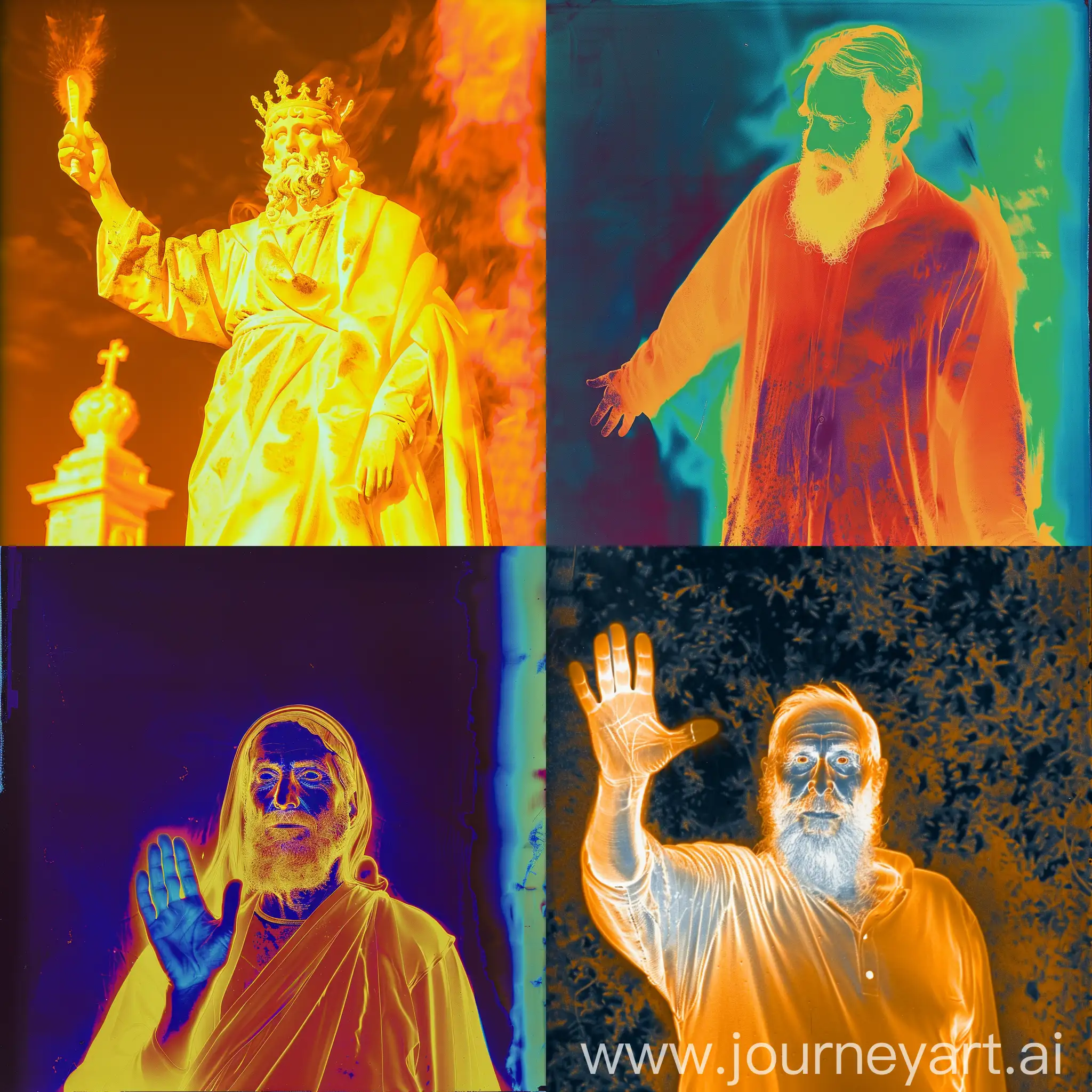 thermographic photograph. God judges everyone --iw 0.75 --stylize 50 --v 6.0