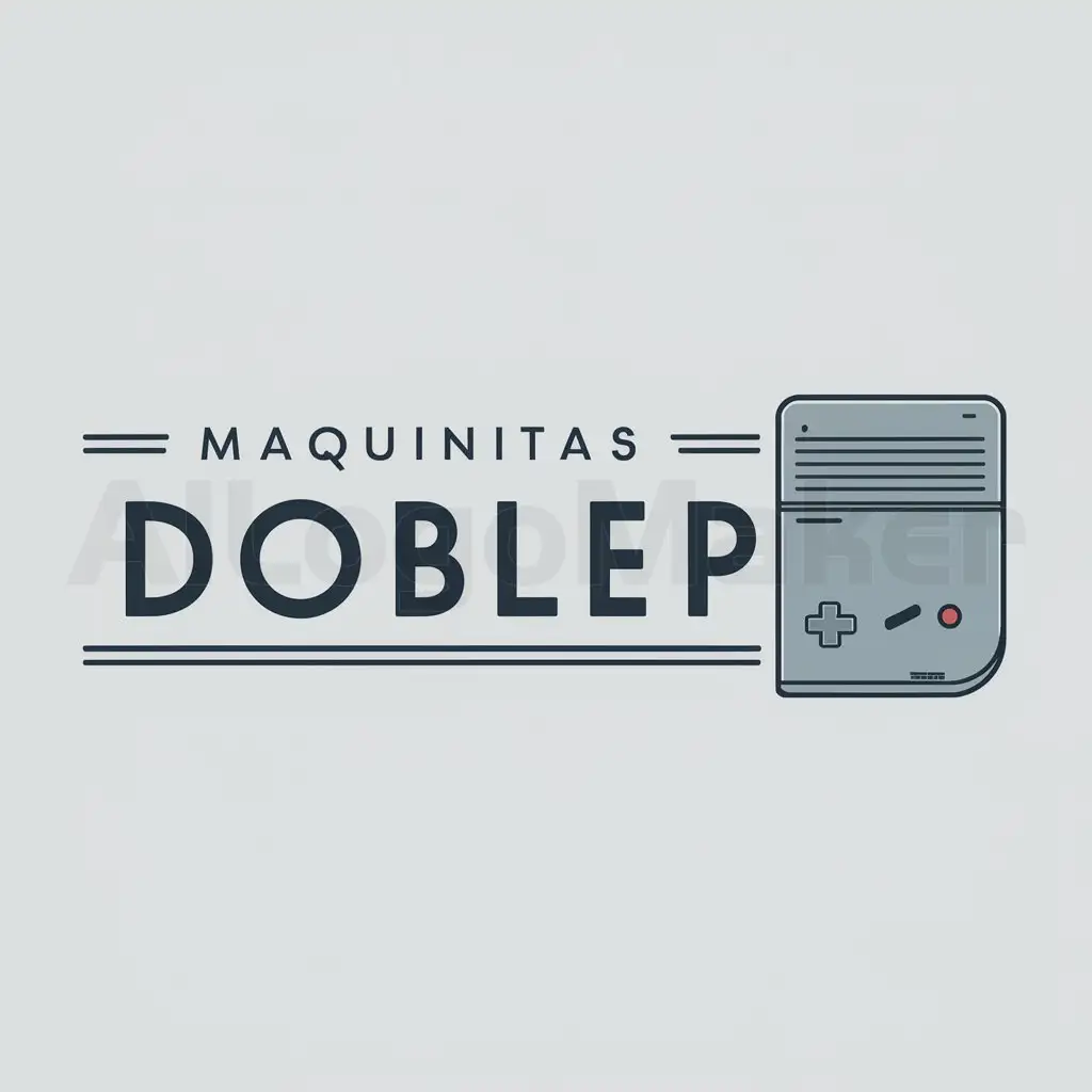 a logo design,with the text "Maquinitas Doble P", main symbol:consola,Moderate,be used in games industry,clear background
