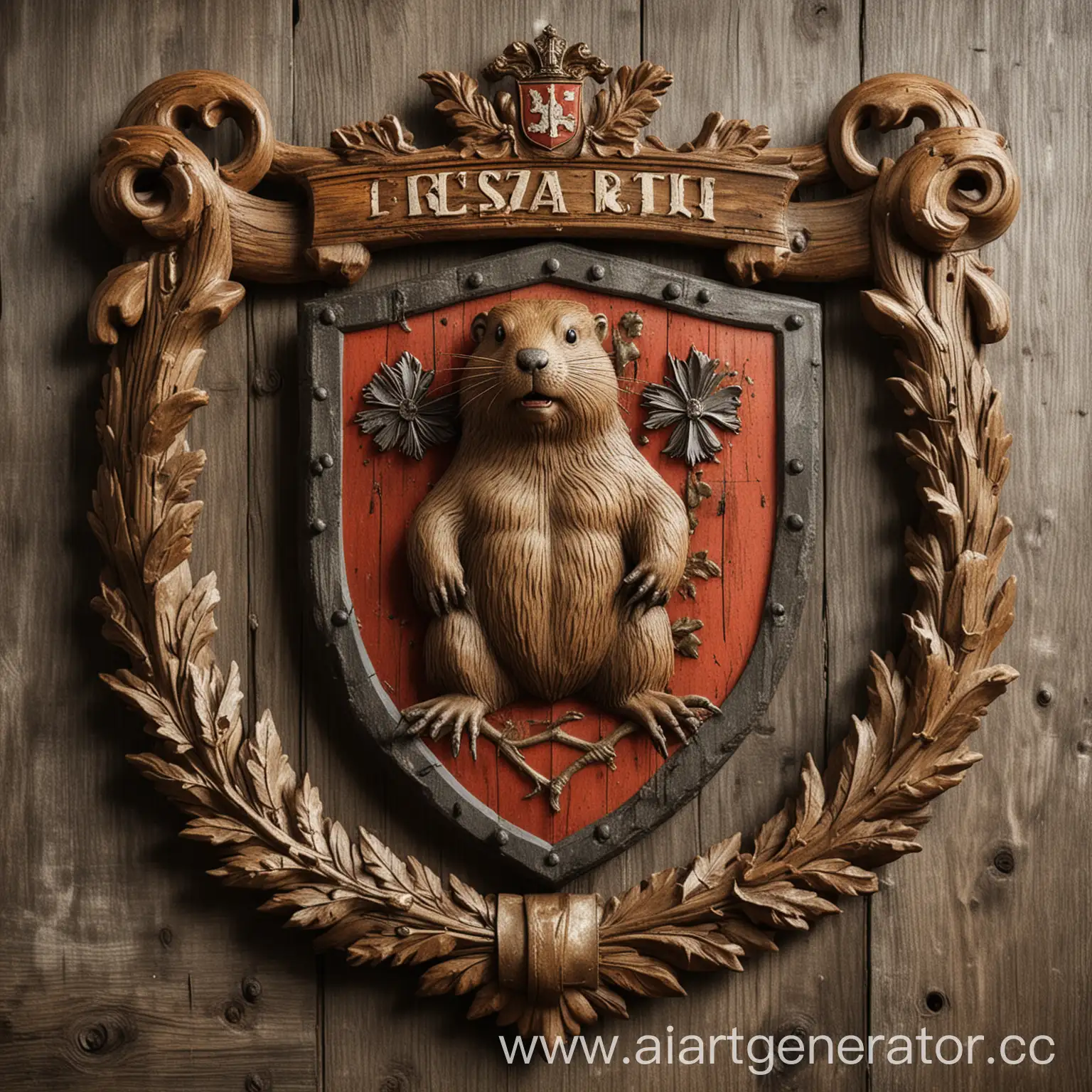Polish-Coat-of-Arms-Featuring-a-Beaver-Emblem