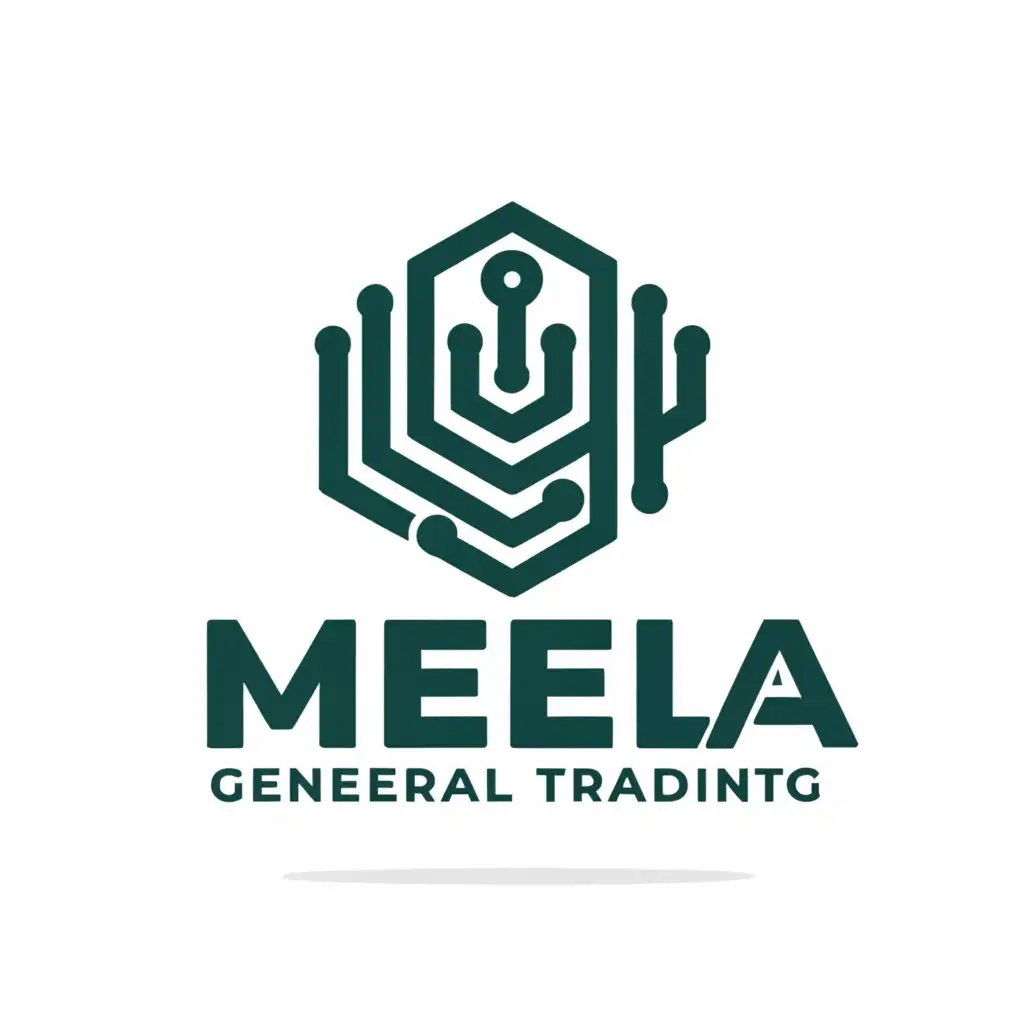 a logo design,with the text "Mela General Trading", main symbol:competre,Moderate,be used in Technology industry,clear background