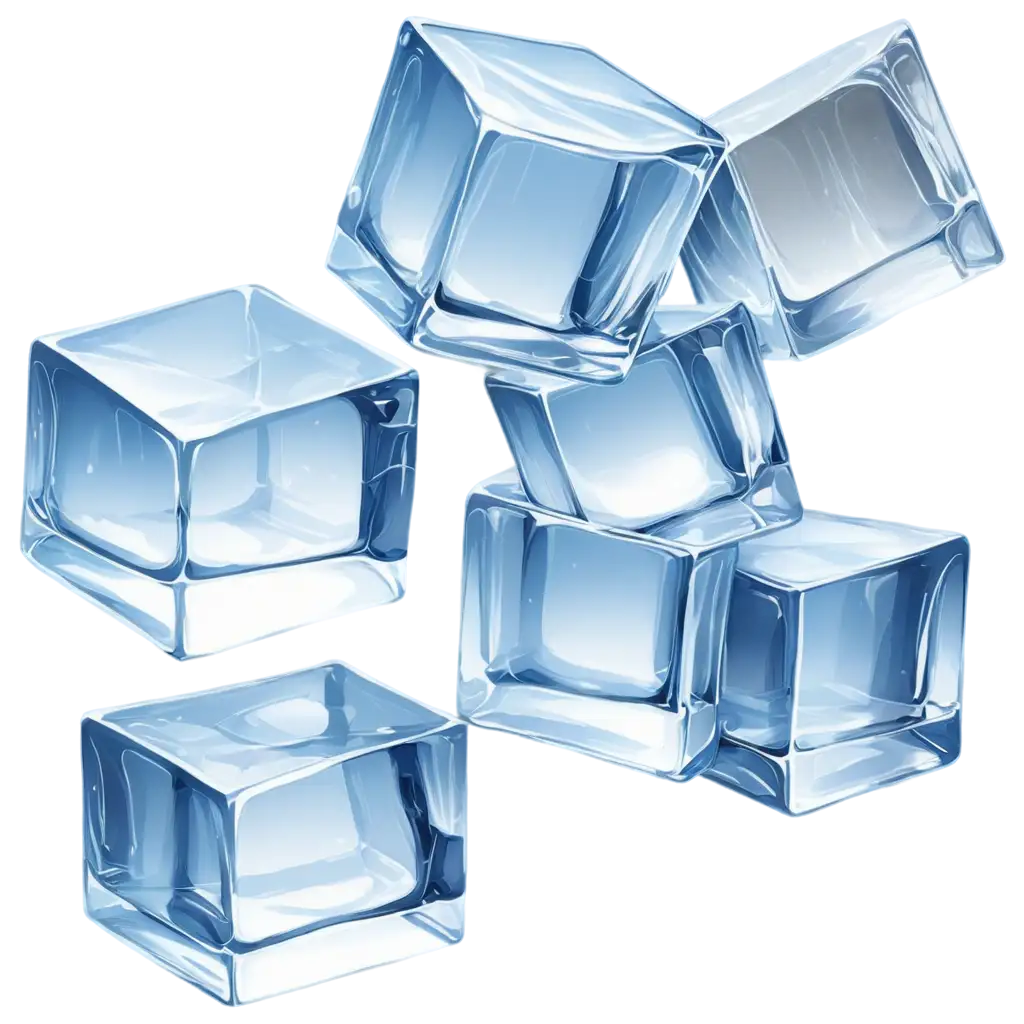 Highly-Realistic-and-Beautiful-Stack-of-5-Ice-Cubes-PNG-Image-Perfect-for-Web-Designs