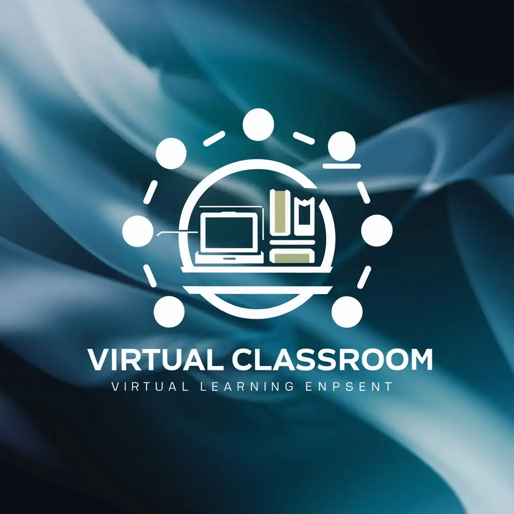 Virtual Classroom Logo Design Modern Educational Symbol