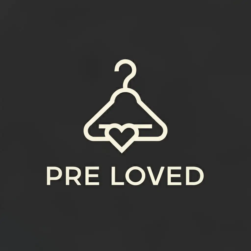 a logo design,with the text "Pre Loved", main symbol:Fashion, clothing, pre-owned clothes,Minimalistic,be used in Retail industry,clear background