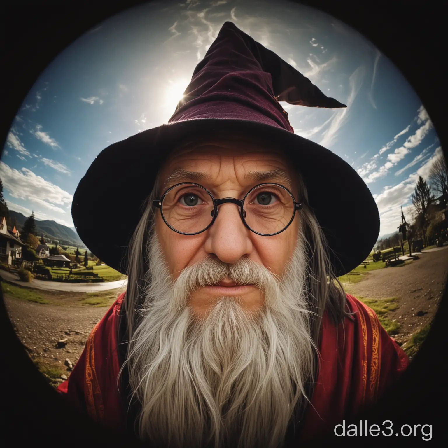 profile picture fisheye lense picture of wizard