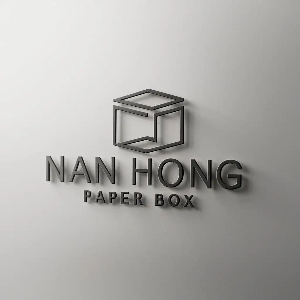 a logo design,with the text "Nan Hong paper box", main symbol:Nan Hong paper box,Moderate,clear background