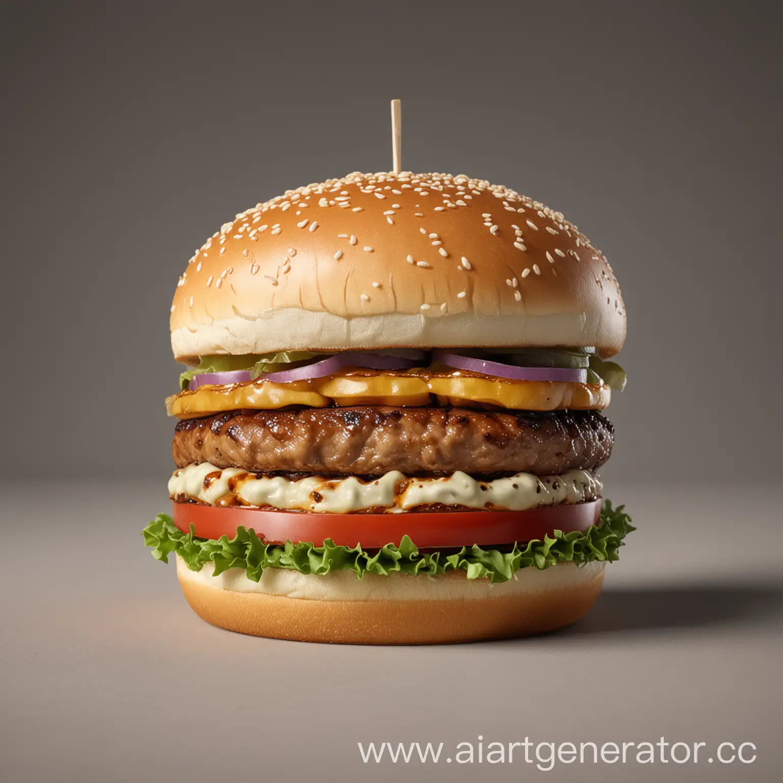 Delicious-Cheeseburger-with-Lettuce-and-Tomato-on-Sesame-Seed-Bun