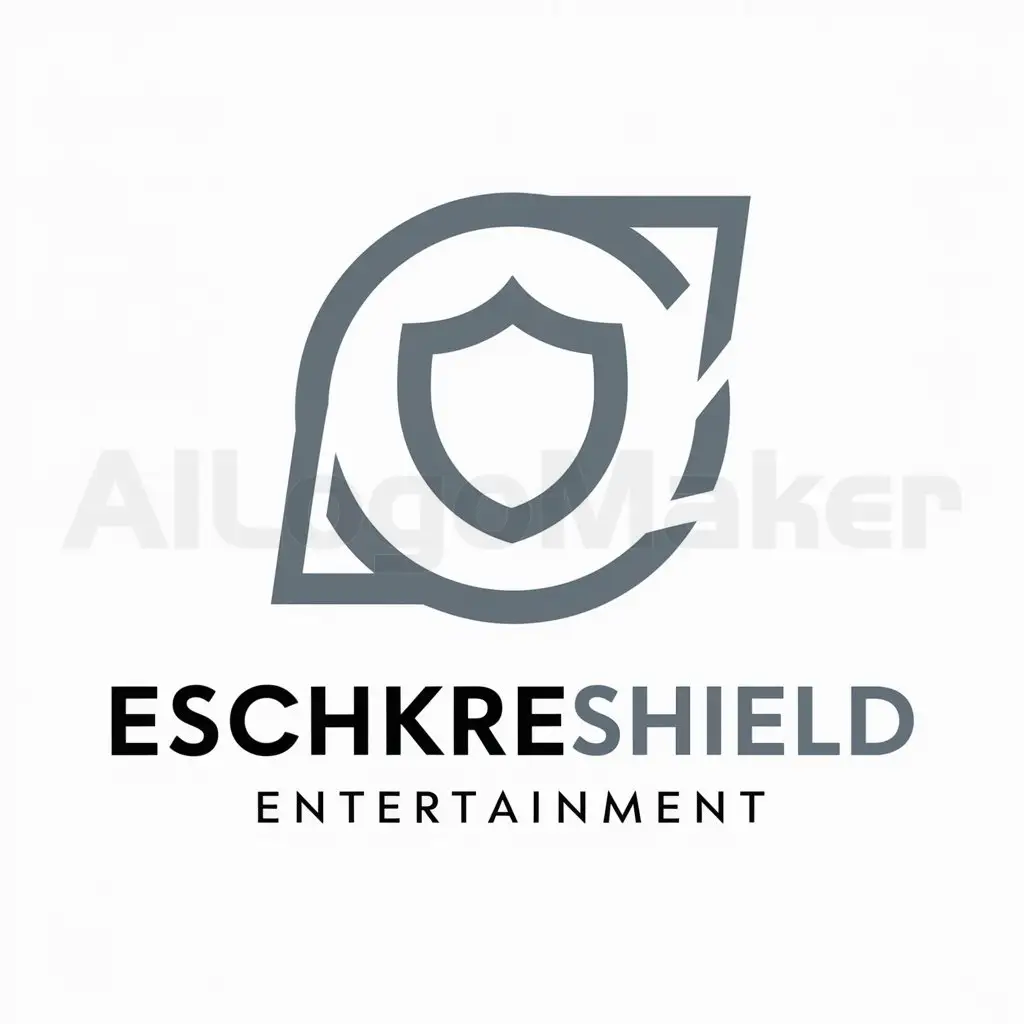 a logo design,with the text "EschkereShield", main symbol:Circle,Minimalistic,be used in Entertainment industry,clear background