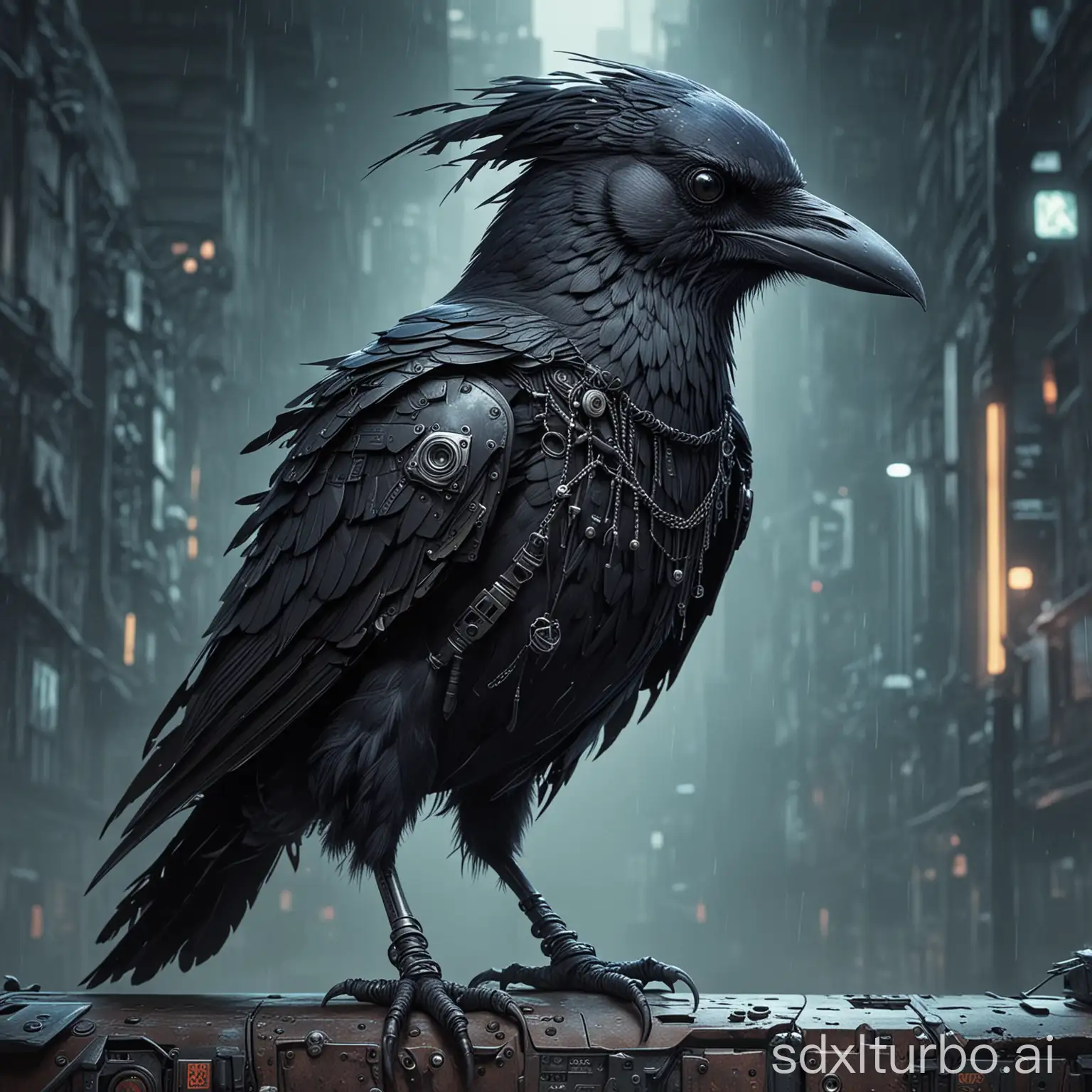 hacker crow cyberpunk