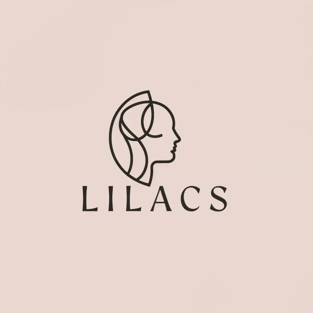 a logo design,with the text "lilacs", main symbol:facs skin,Moderate,be used in Beauty Spa industry,clear background