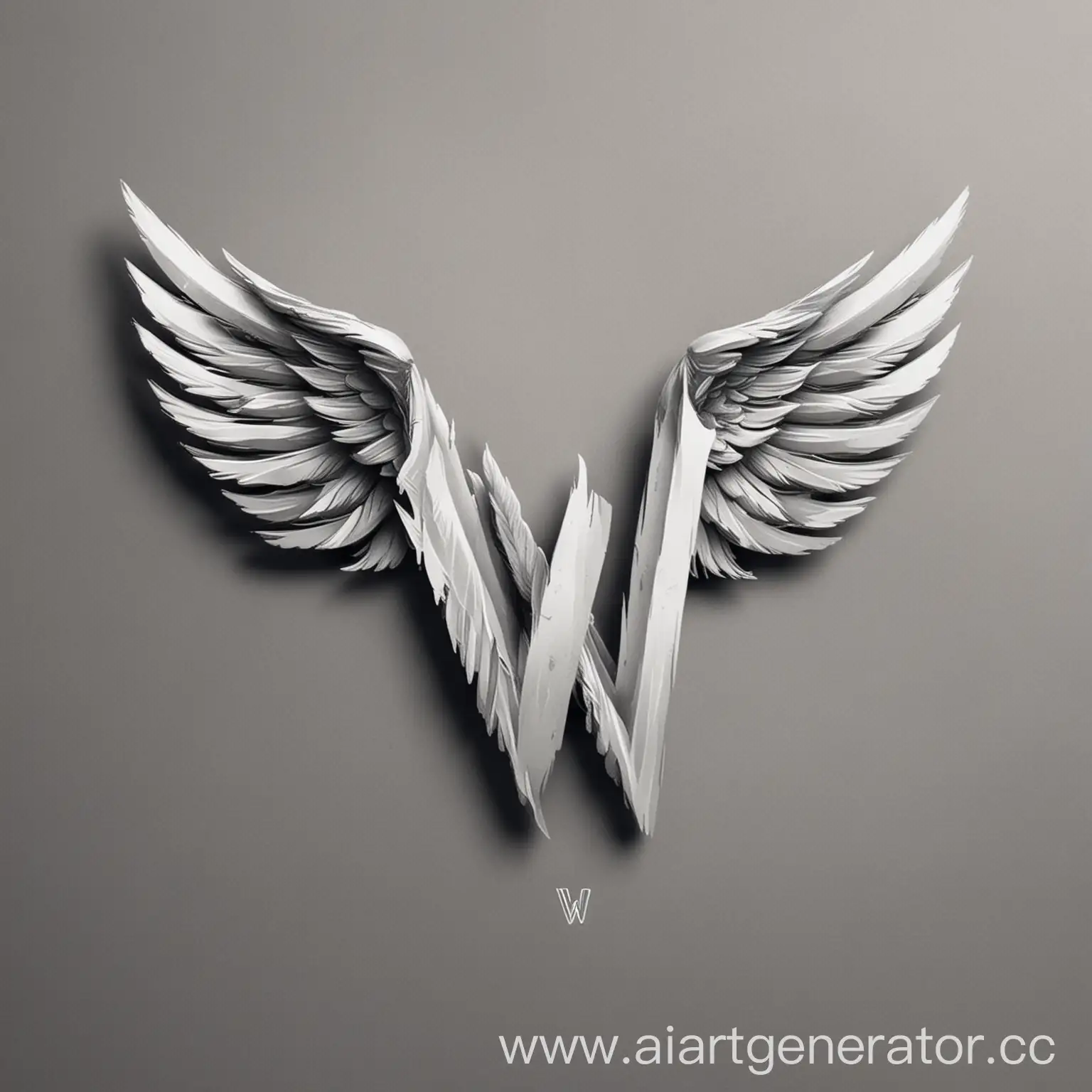 Логотип Wings, Серые крылья а на них буква W
