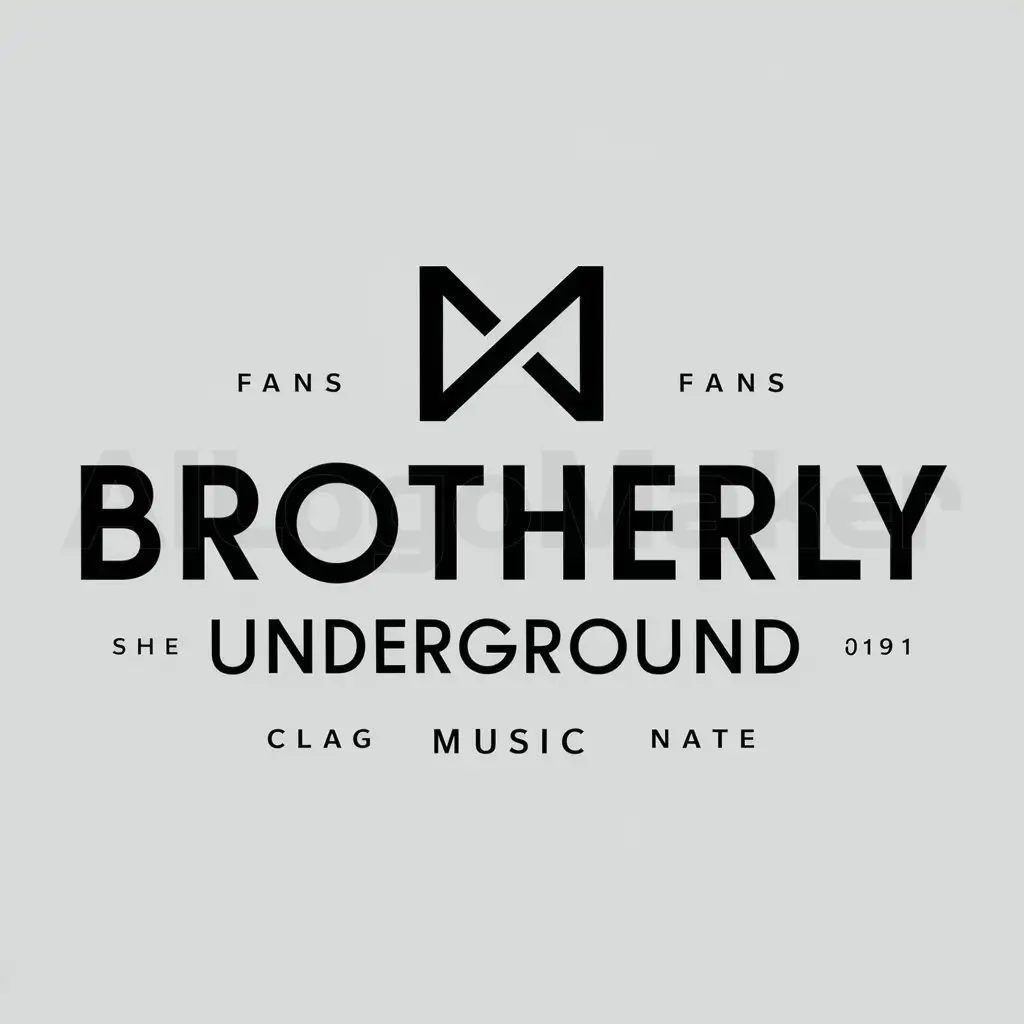 a logo design,with the text "Brotherly underground", main symbol:Dvor,Moderate,be used in Music industry,clear background