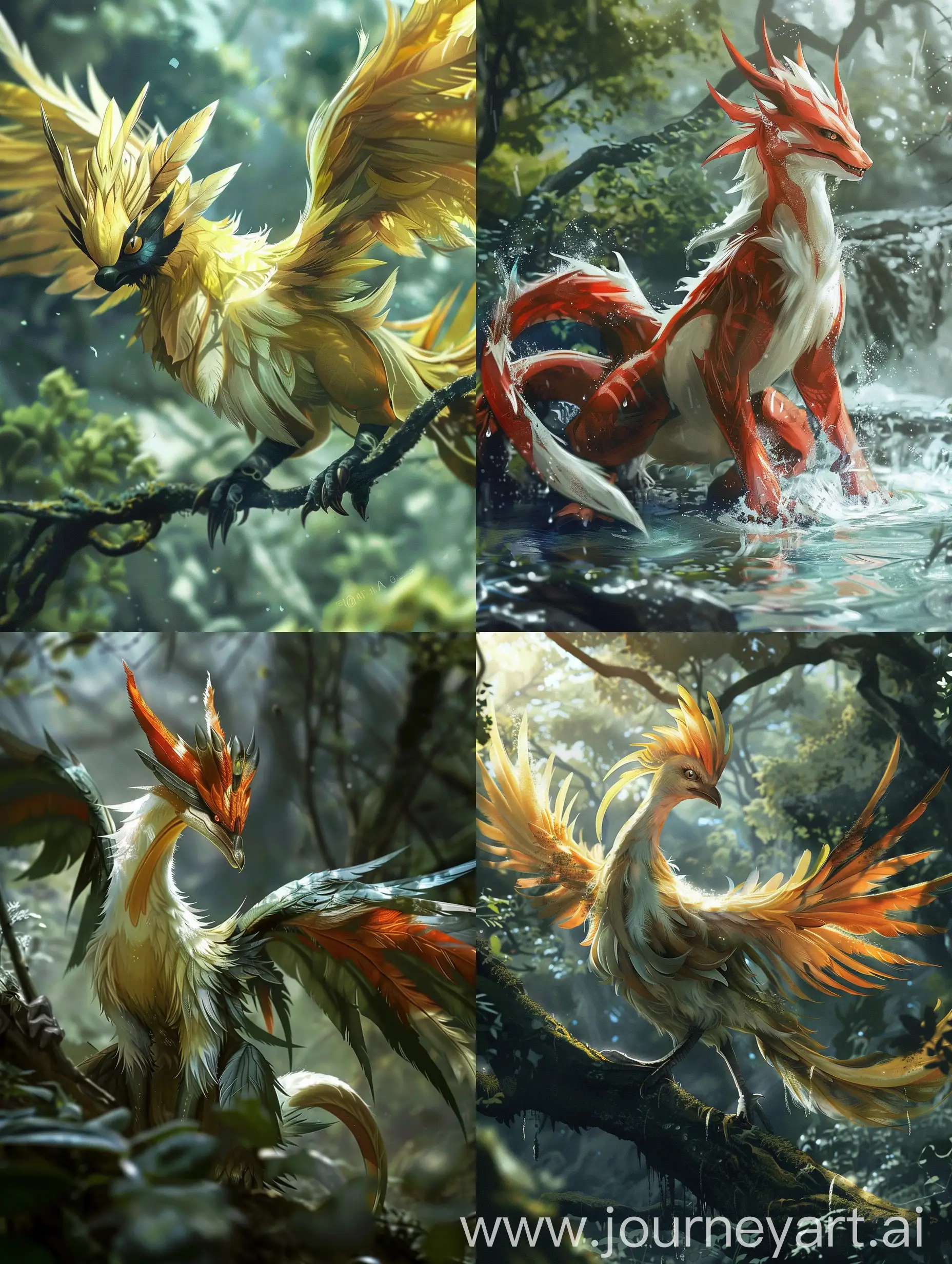 Beautiful legendary pokemon,hyper realistic. --ar 9:16