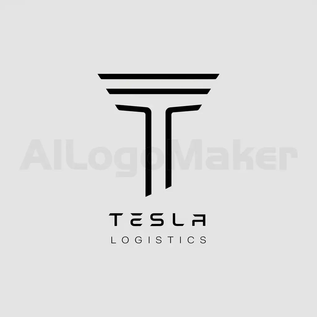 a logo design,with the text "Tesla Logistics", main symbol:Letter T,Minimalistic,clear background