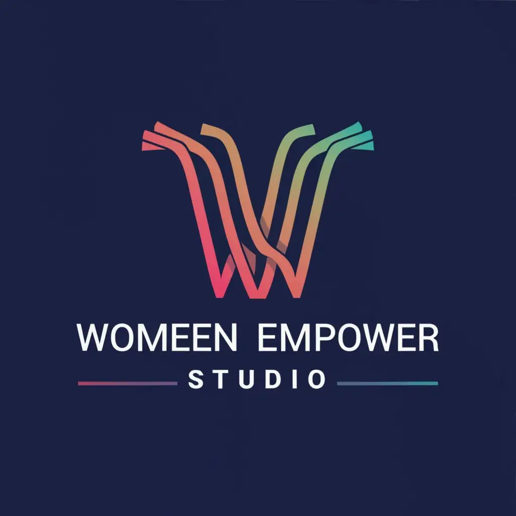 LOGO-Design-For-Women-Empower-Studio-Modern-Women-Empowerment-Symbol-on-Clear-Background