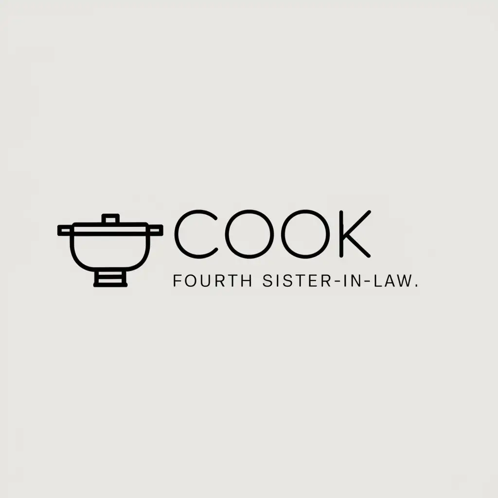 LOGO-Design-For-Cook-Fourth-Sisterinlaw-Minimalistic-Hot-Pot-Base-Icon-for-Restaurant-Industry