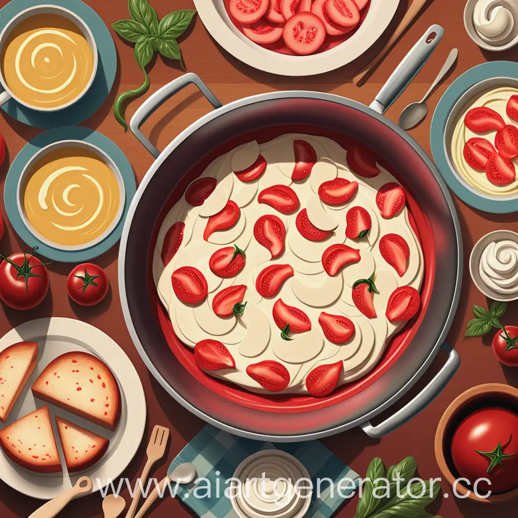 Digital-Art-Illustration-of-Favorite-Recipes-Colorful-Culinary-Creations