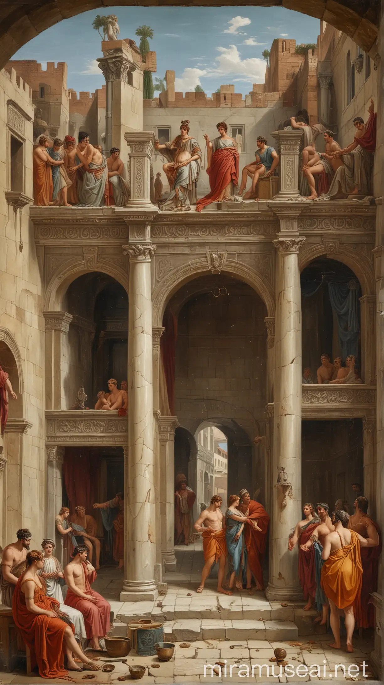 Emperor Elagabalus Establishes Brothel in Palace Courtyard