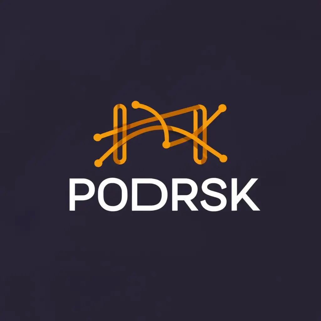 a logo design,with the text "POdrSK", main symbol:bridge of rods,Moderate,be used in Technology industry,clear background