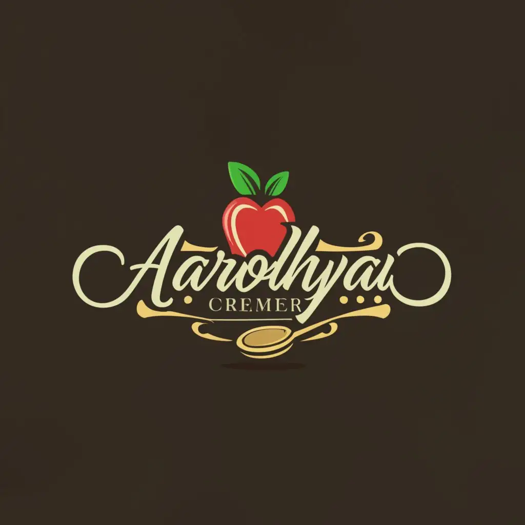 a logo design,with the text "AARODHYA CREMERY", main symbol:Savour the flavour of freshness where taste resign supreme,Moderate,clear background