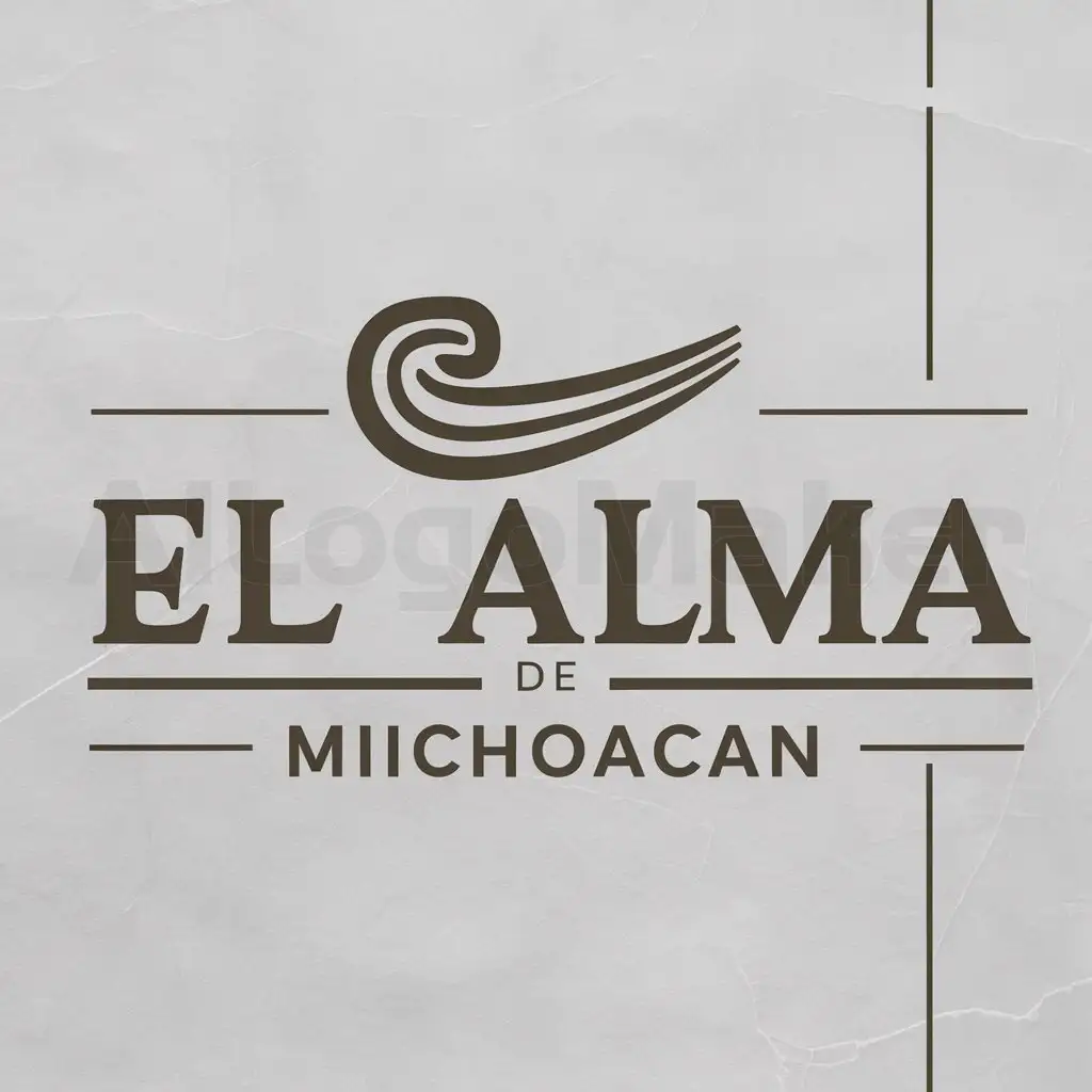 a logo design,with the text "El alma de Michoacan", main symbol:Michoacan,Moderate,be used in Restaurant industry,clear background