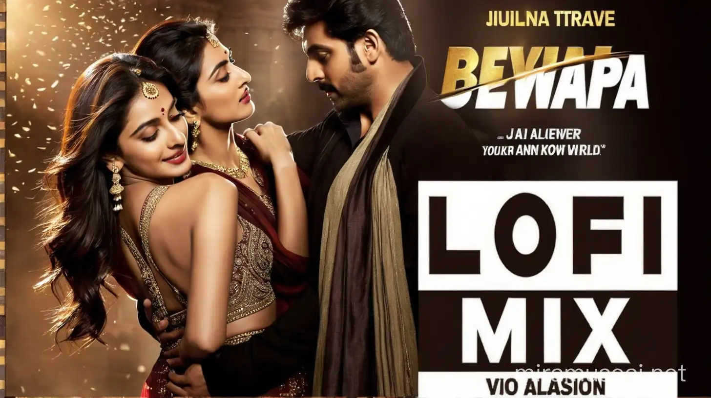 Create a Bollywood movie poster The poster should have a touch of glamour, and mystery, which draws the audience into the world of the film at first glance. 