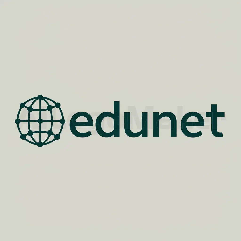a logo design,with the text "edunet

", main symbol:internet,Moderate,clear background