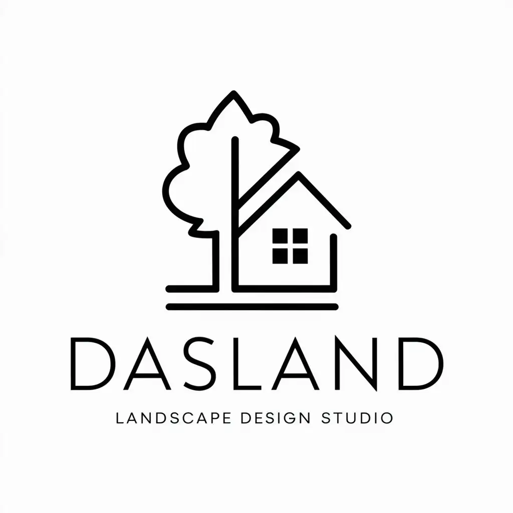 логотип для студии ландшафтного дизайна «DASLand»