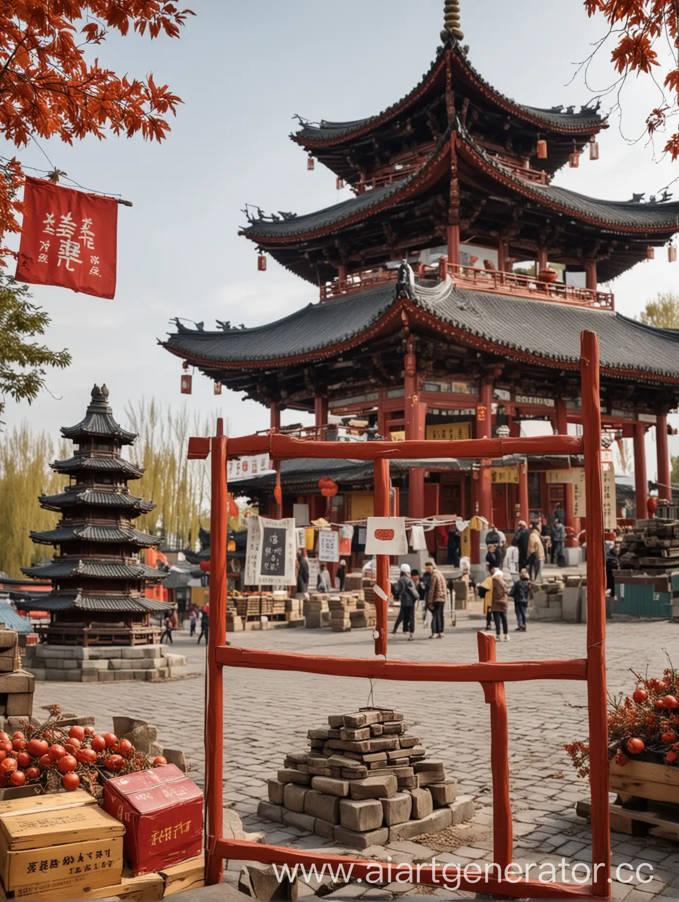 Chinese-Goods-Displayed-with-Pagoda-Backdrop-at-INTEGRA-TORG